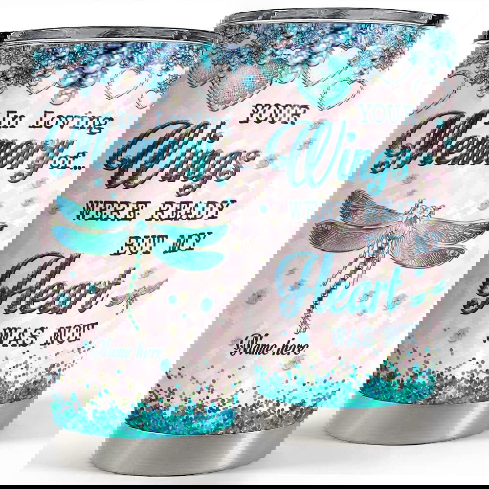 Personalized dragonfly tumbler memorial for animal lover best gift Personalized Tumbler