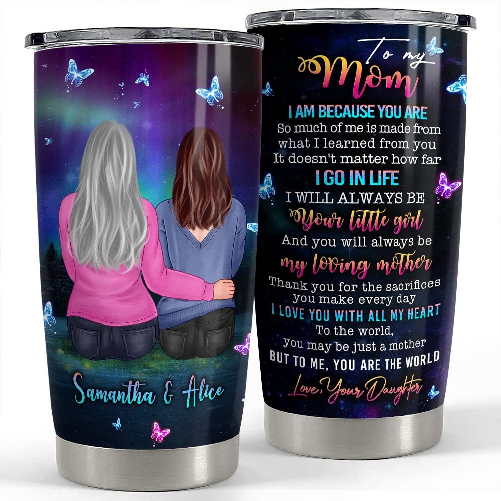Personalized mother and daughter tumbler custom clothes for mana women Personalized Tumbler