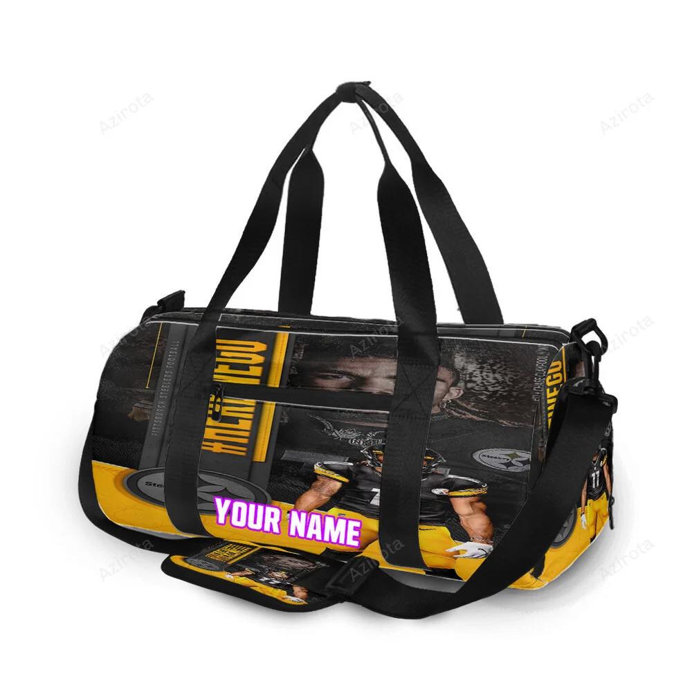 Pittsburgh steelers chase claypool no11 m2 personalized name travel bag gym bag 1592 Travel Bag