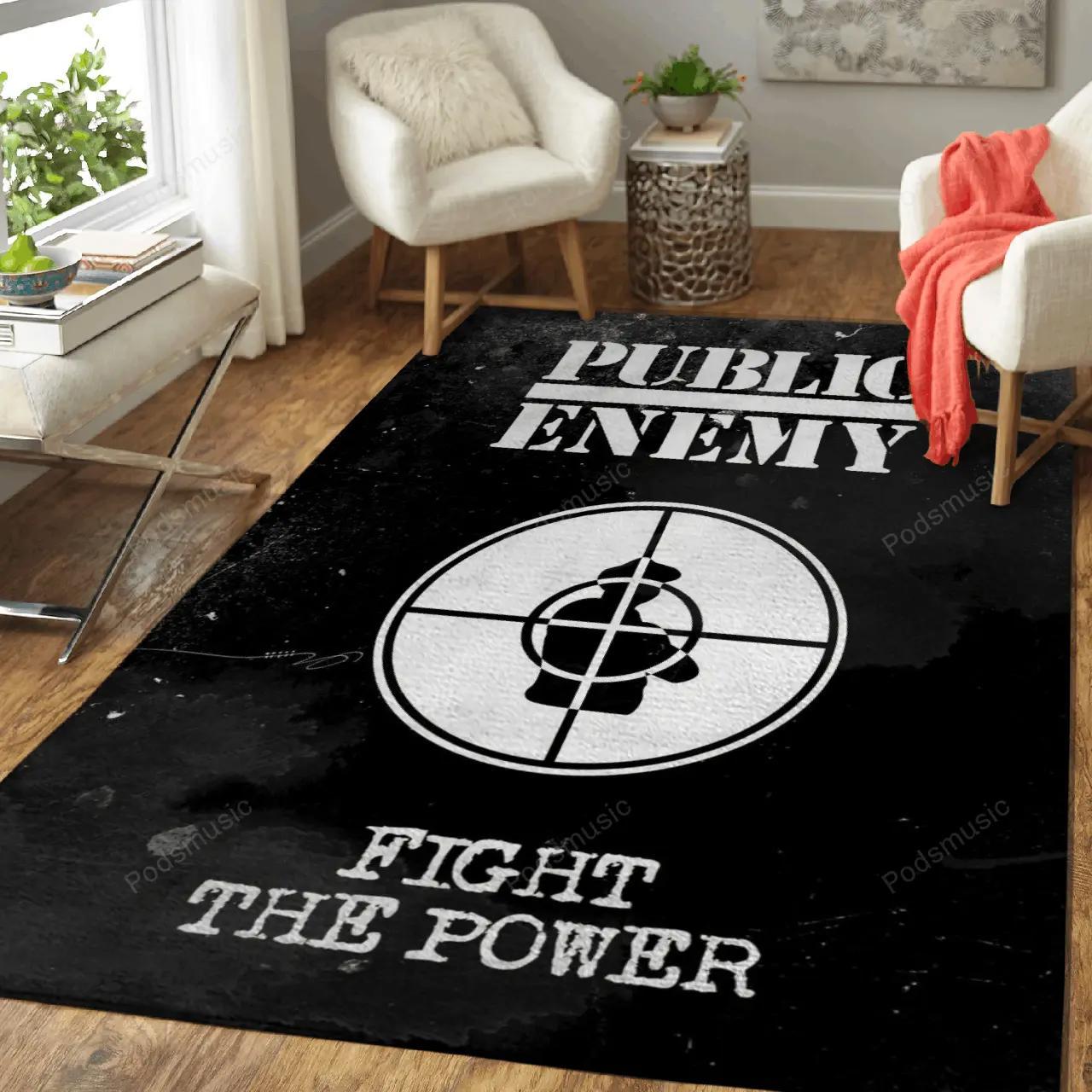 Public enemy hip hop music art for fans area rug living room carpet rug regtangle carpet floor decor home decor Rectangle Rug