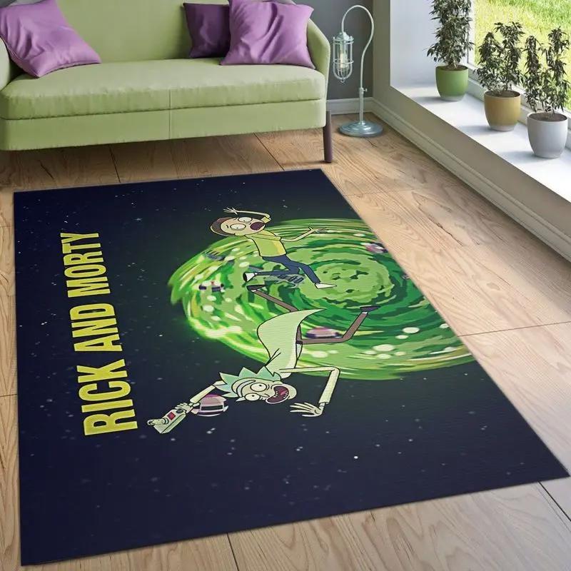 Rick and morty 98 area rug living room and bed room rug rug regtangle carpet floor decor home decor Rectangle Rug