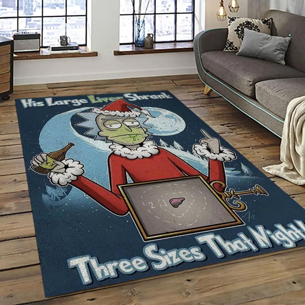 Rick and morty cartoon tv show retangle carpet area rug home decor best gift for family rm31 Rectangle Rug