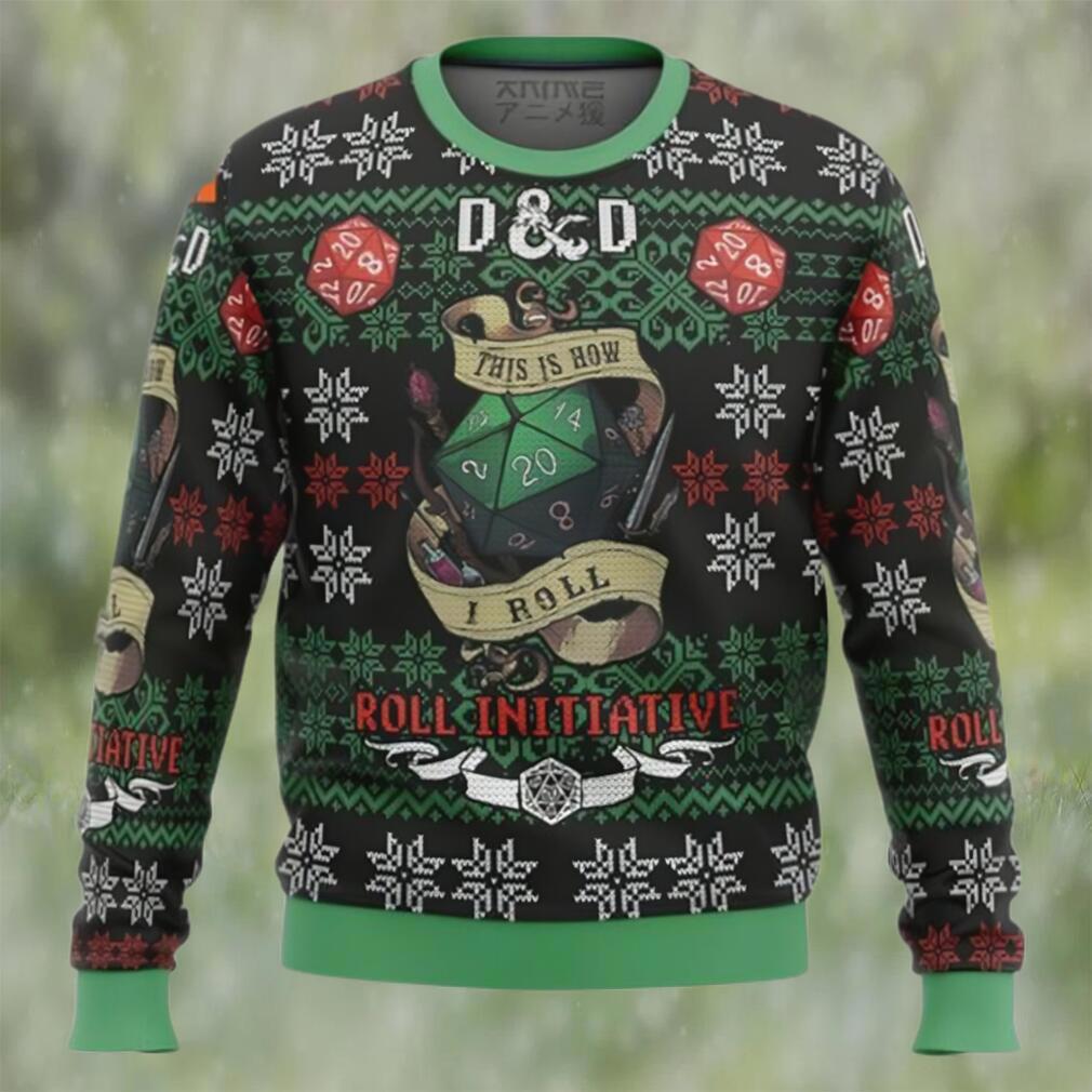 Roll initiative dungeons & dragons ugly christmas sweater Christmas Ugly Sweater