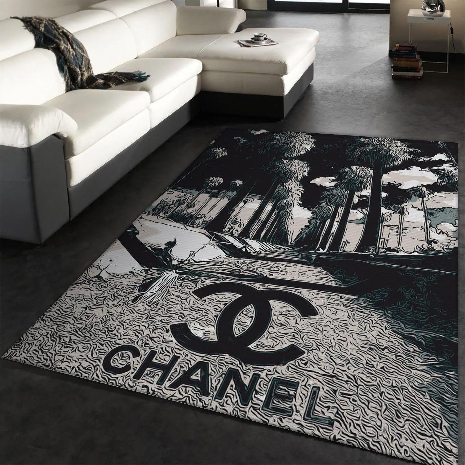 Rugs in living room and bedroom - Chanel area rugs fashion brand rug floor decor home decorations Rectangle Rug