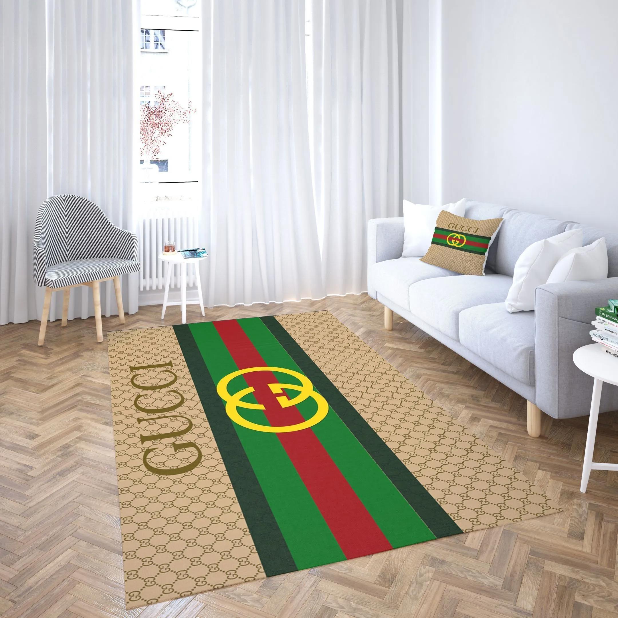 Rugs in living room and bedroom - Gucci stripe luxury area rug 05 for living room bedroom carpet floor mats keep warm in winter mat Rectangle Rug