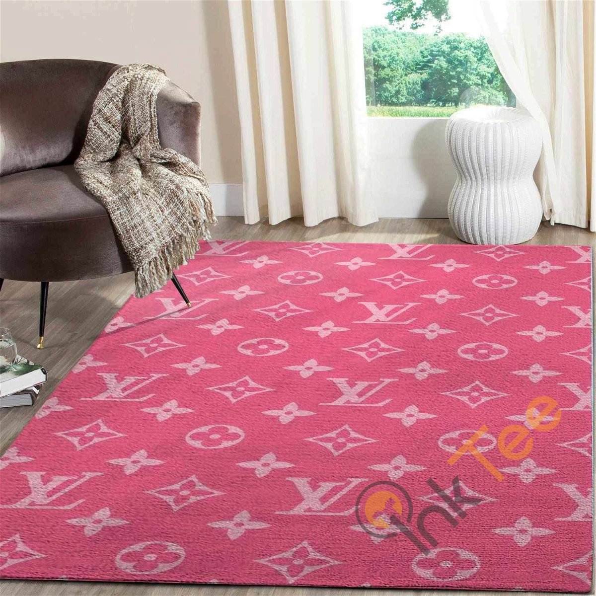 Rugs in living room and bedroom - Pink louis vuitton supreme area amazon best seller sku 2483 rug - rugs Rectangle Rug