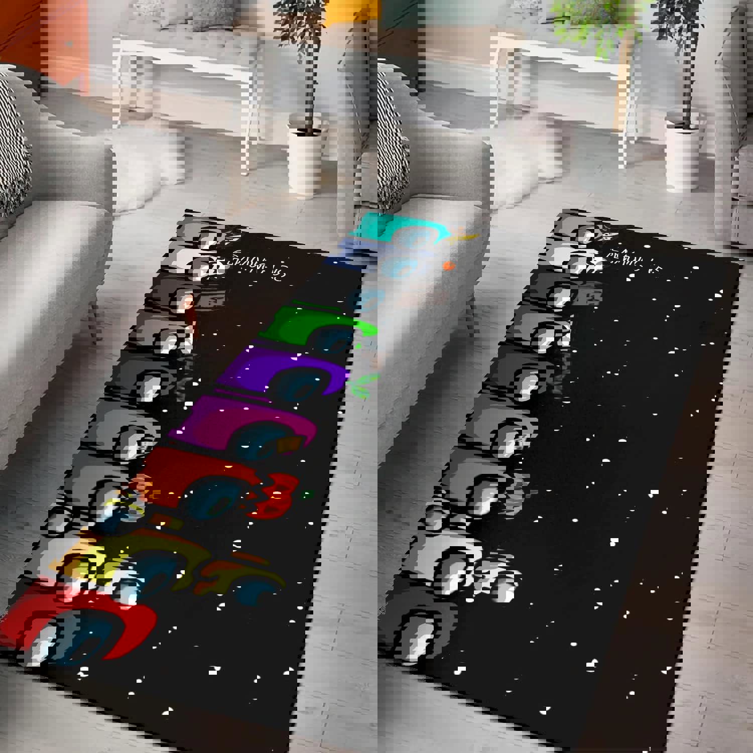 Rugs in living room and bedroom among us rug Rectangle Rug