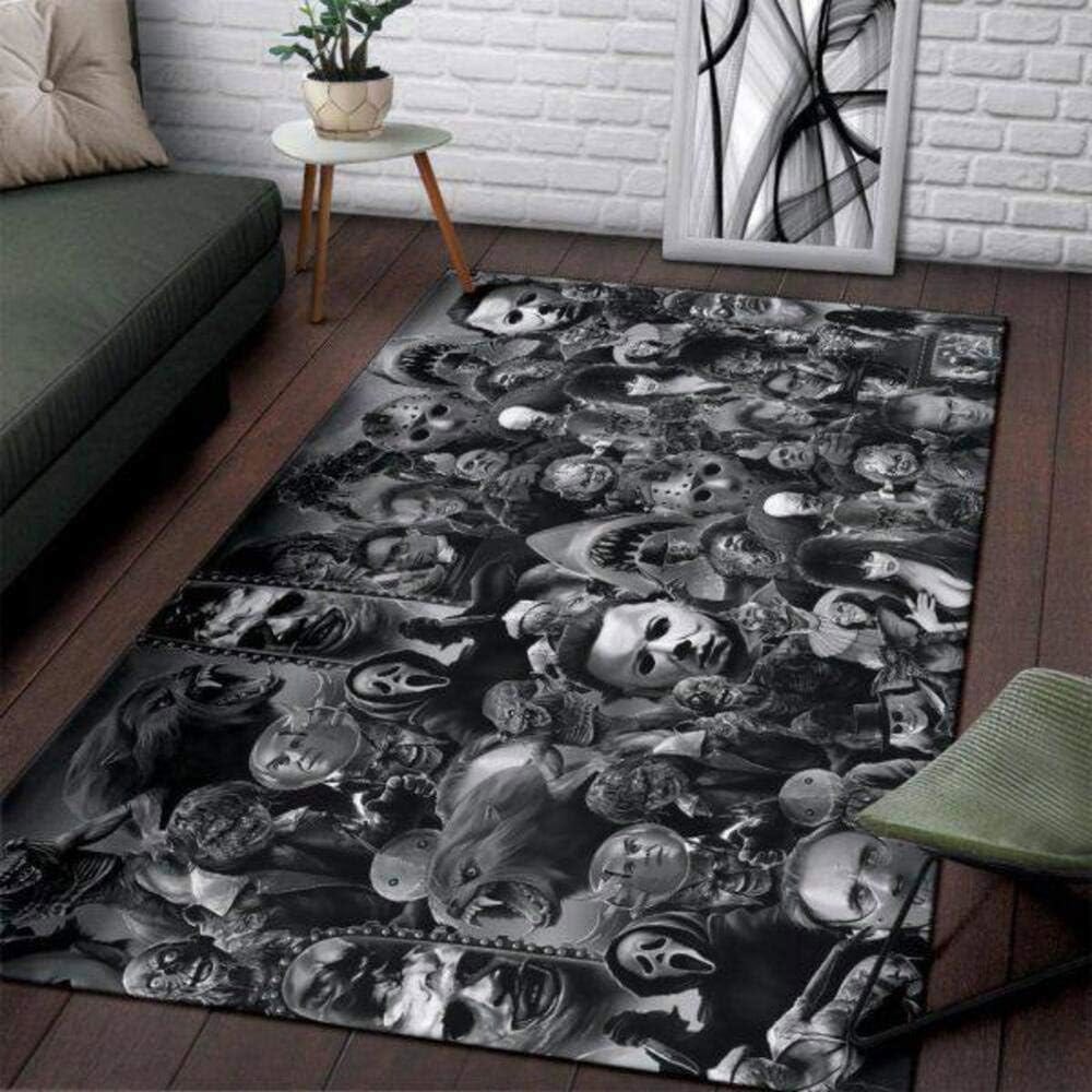Rugs in living room and bedroom famous horror halloween area rug Rectangle Rug