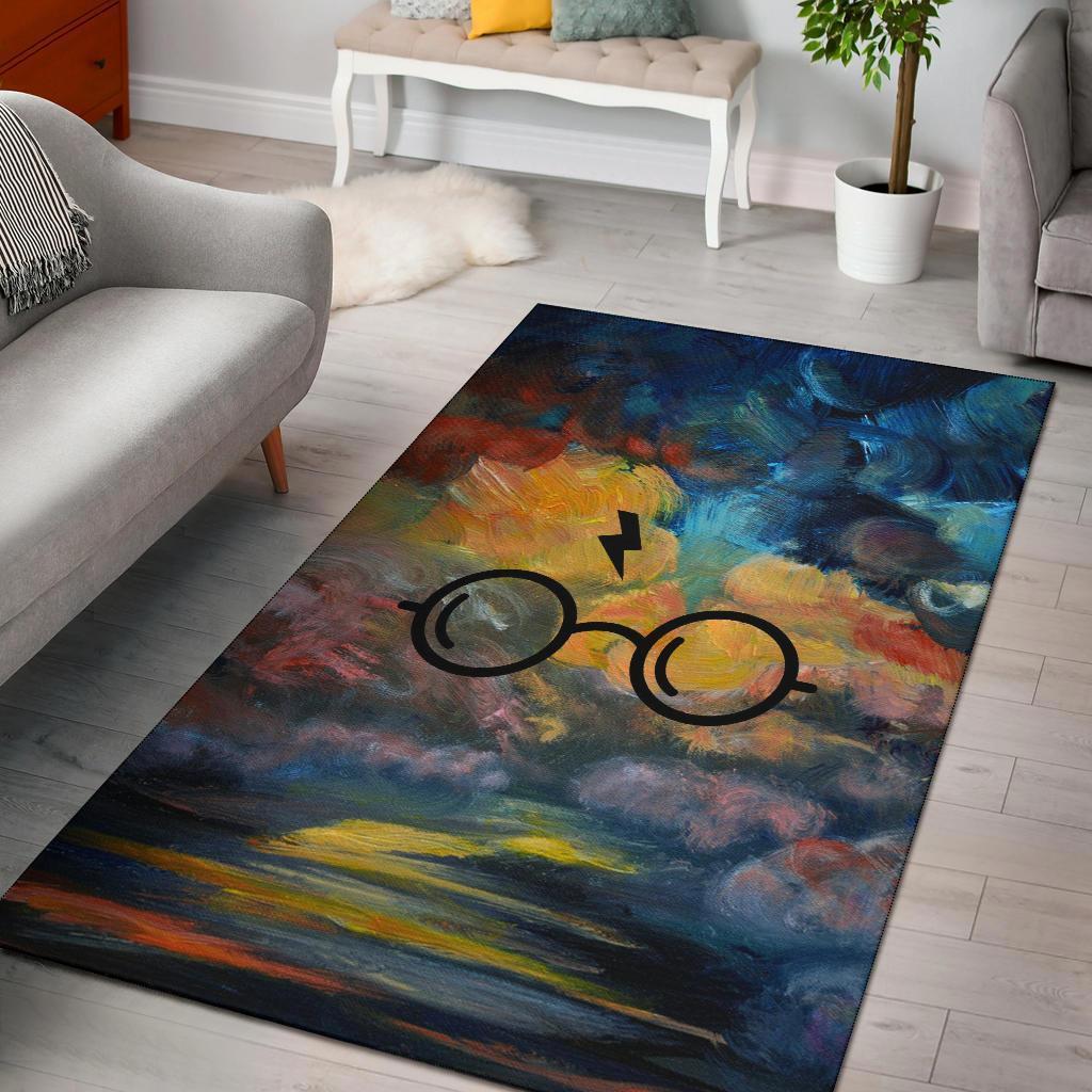 Rugs in living room and bedroom harry potter colours sky Rectangle Rug