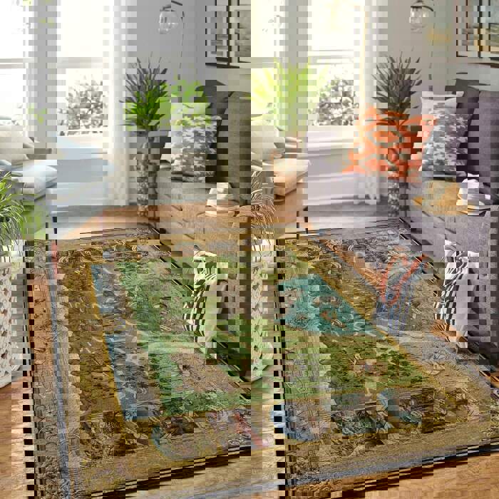 Rugs in living room and bedroom harry potter hogwart map Rectangle Rug
