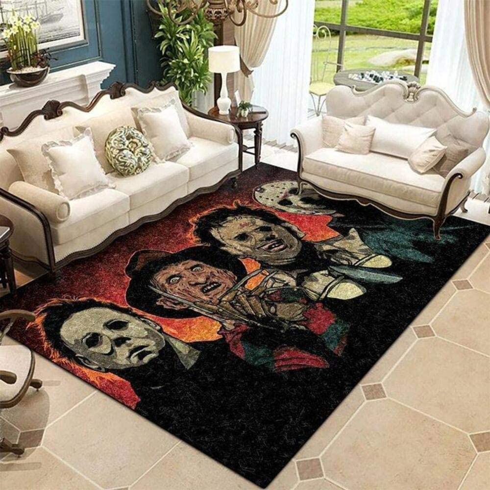 Rugs in living room and bedroom michael myers freddy krueger leatherface jason voorhees horror movie characters carpet living room rugs collections Rectangle Rug