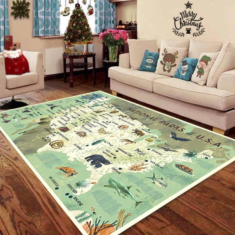 Rugs in living room and bedroom national parks of the usa rectangle rug Rectangle Rug