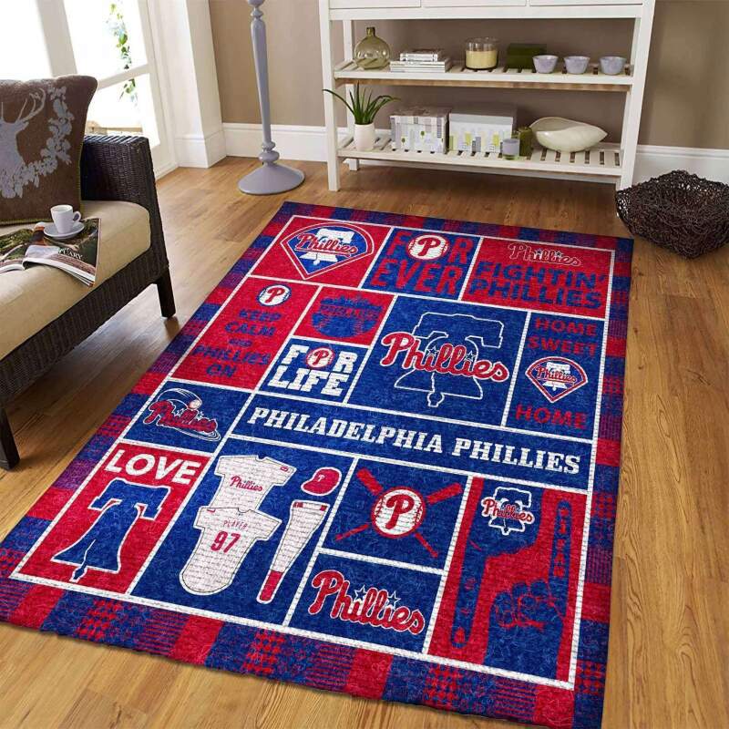 Rugs in living room and bedroom philadelphia phillies Rectangle Rug