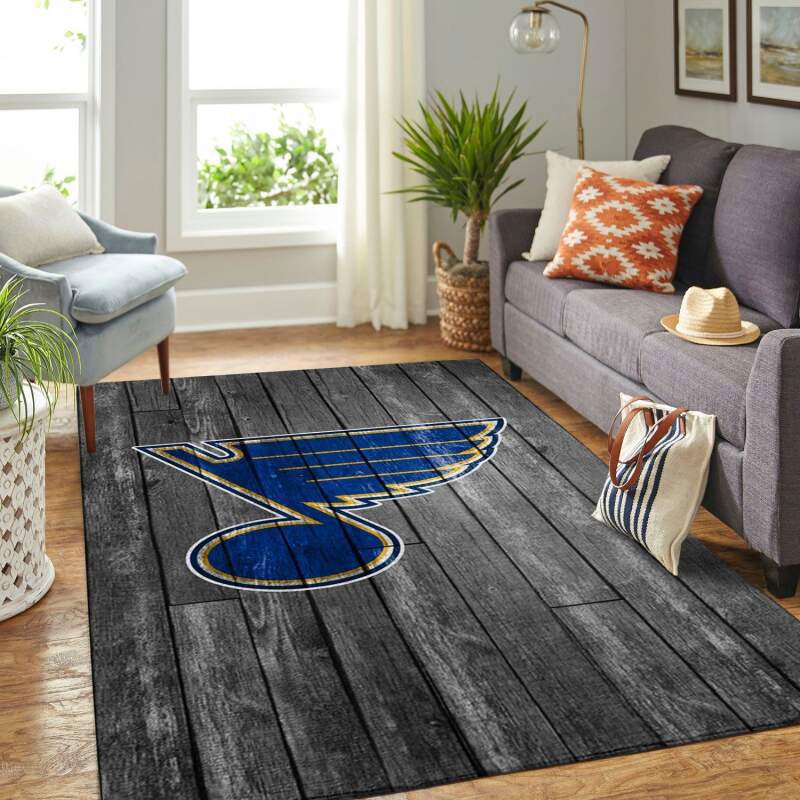 Rugs in living room and bedroom st. louis blues Rectangle Rug