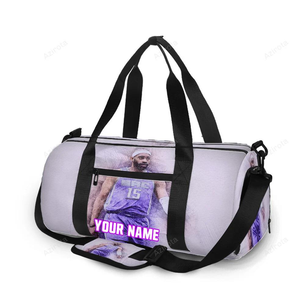 Sacramento kings player 15 personalized name travel bag gym bag 2369 Travel Bag