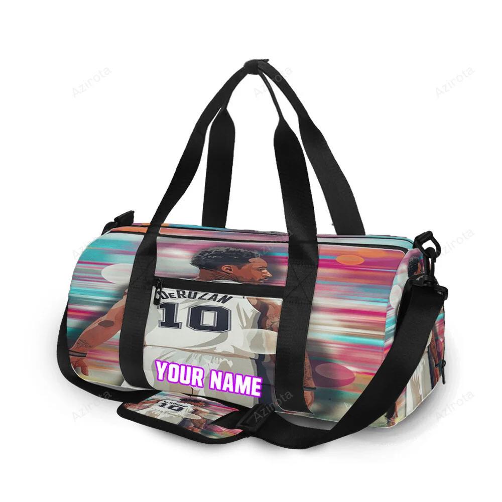 San antonio spurs demar derozan7 personalized name travel bag gym bag 2342 Travel Bag