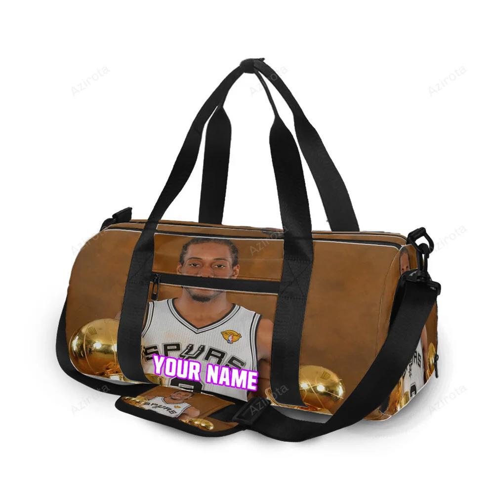 San antonio spurs kawhi leonard7 personalized name travel bag gym bag 2271 Travel Bag