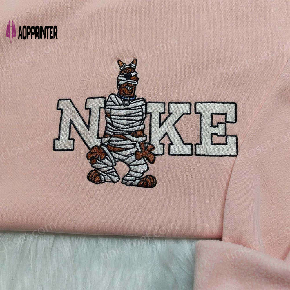 Scooby doo nike embroidered sweatshirt & hoodie: custom nike shirt Embroidered Shirt
