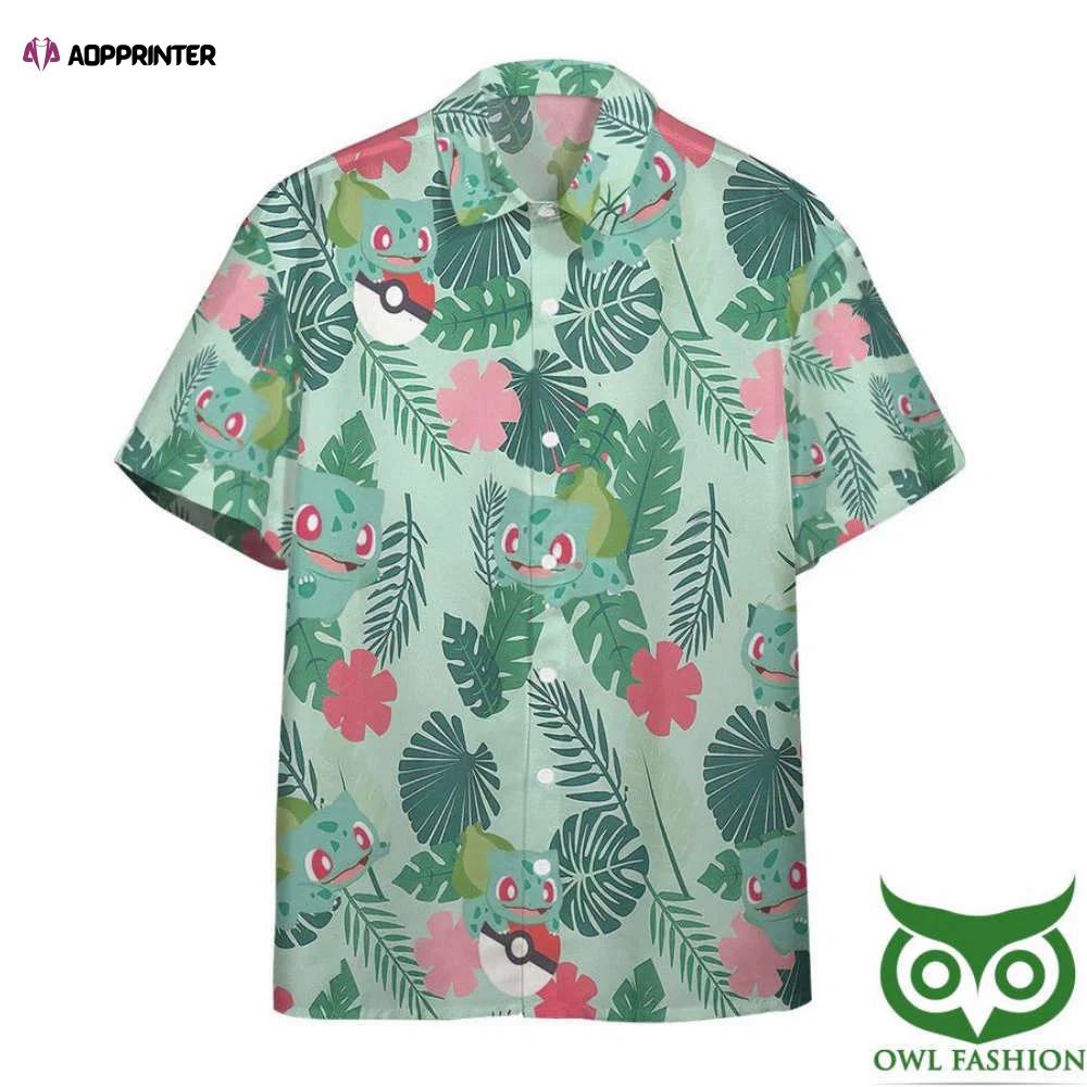 Shop gearhumans 3d bulbasaur hawaiian shirt – pokemon print Hawaii Shirt