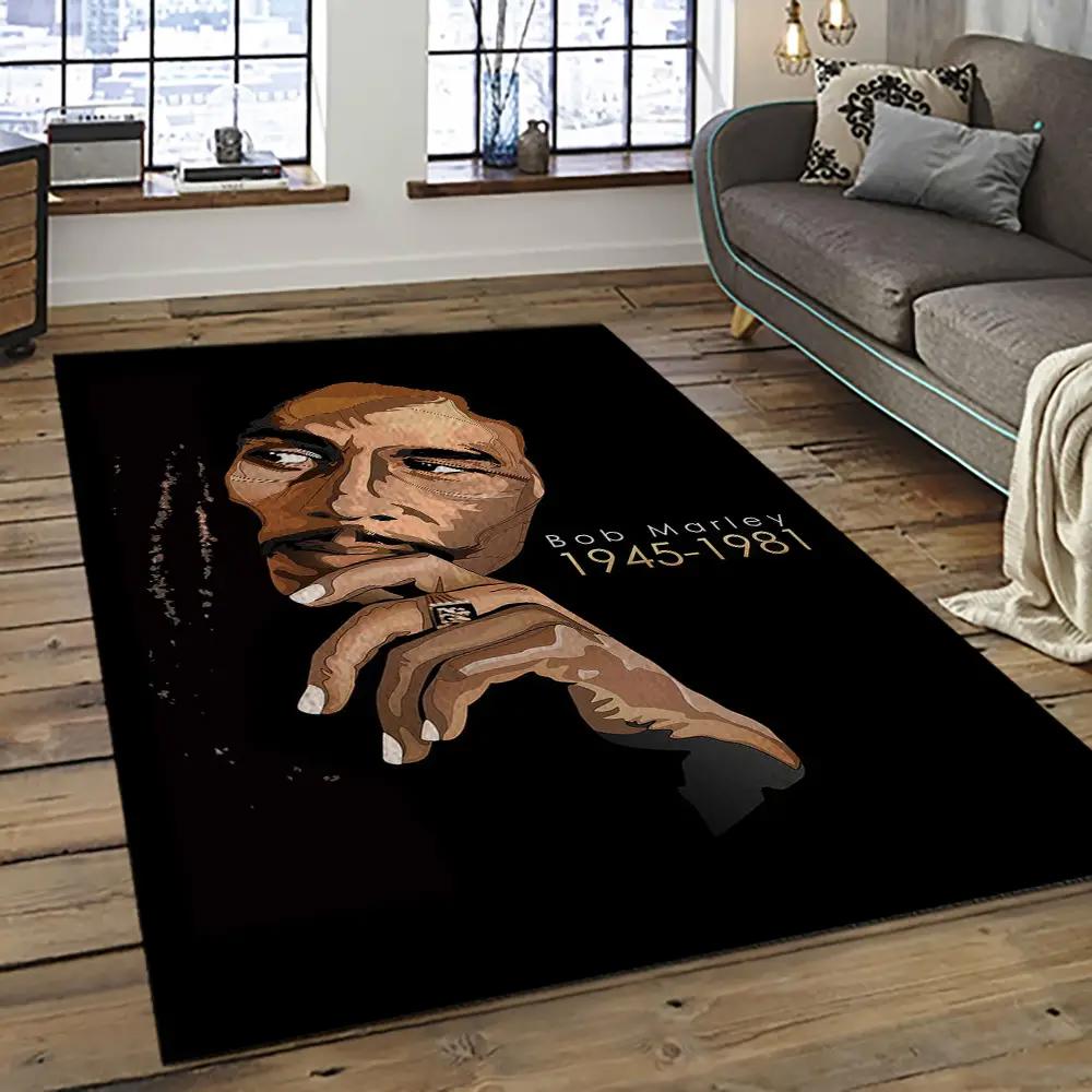 Singer bob marley music carpet rectangle area rug for living room bedroom decor bm09 Rectangle Rug
