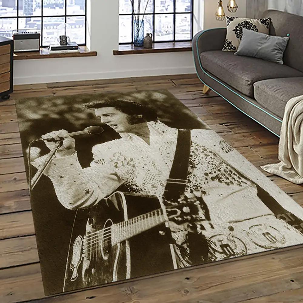 Singer elvis presley music carpet rectangle area rug for living room bedroom decor ep28 Rectangle Rug