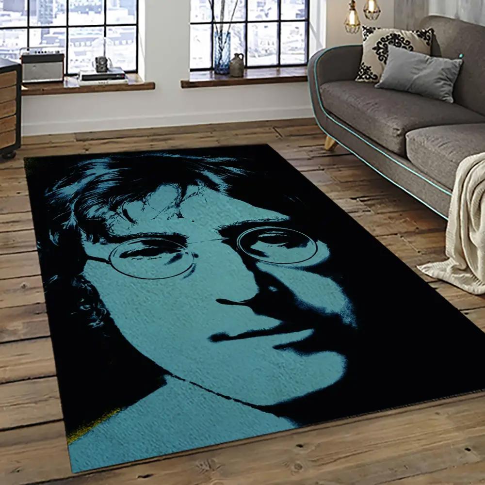Singer john lennon music carpet rectangle area rug for living room bedroom decor jl16 Rectangle Rug