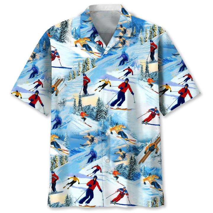 Skiing land hawaii shirt Hawaii Shirt Shorts & Flip Flops