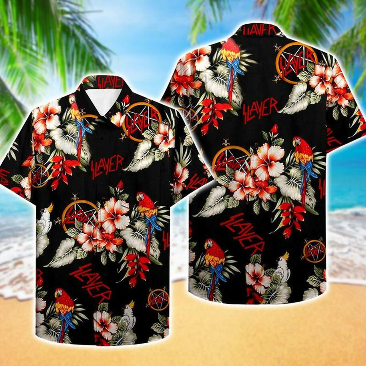 Slayer hawaii hawaiian shirt fashion tourism for men women shirt3125 Hawaii Shirt Shorts & Flip Flops