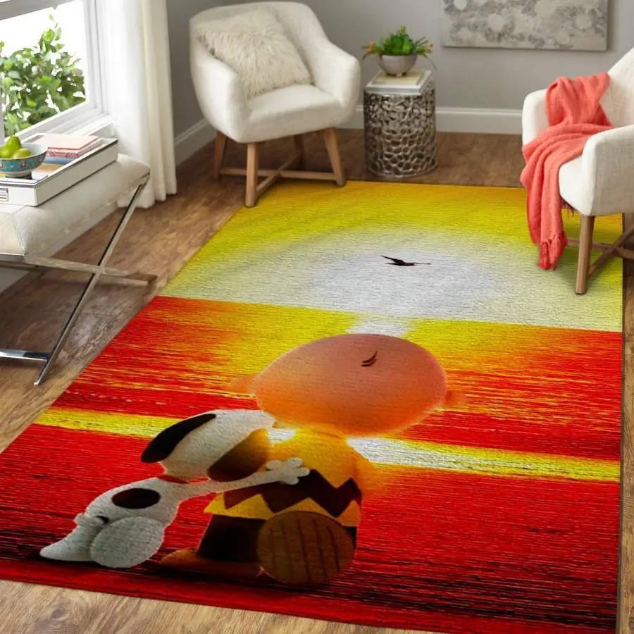 Snoopy area rug living room rug home decor disney movie ofd 1910215 Rectangle Rug