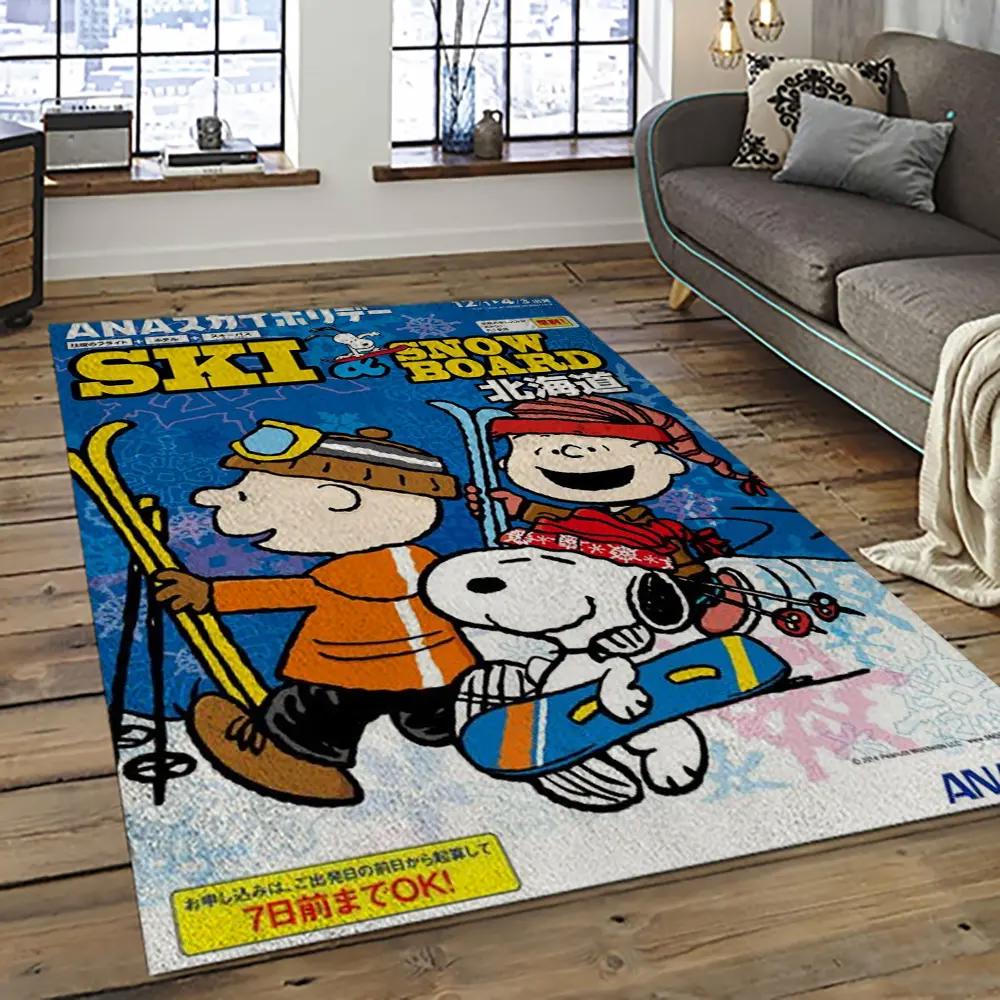 Snoopy cartoon movie carpet rectangle area rug for living room bedroom decor snp111 Rectangle Rug