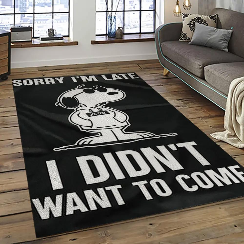 Snoopy cartoon movie carpet rectangle area rug for living room bedroom decor snp18 Rectangle Rug