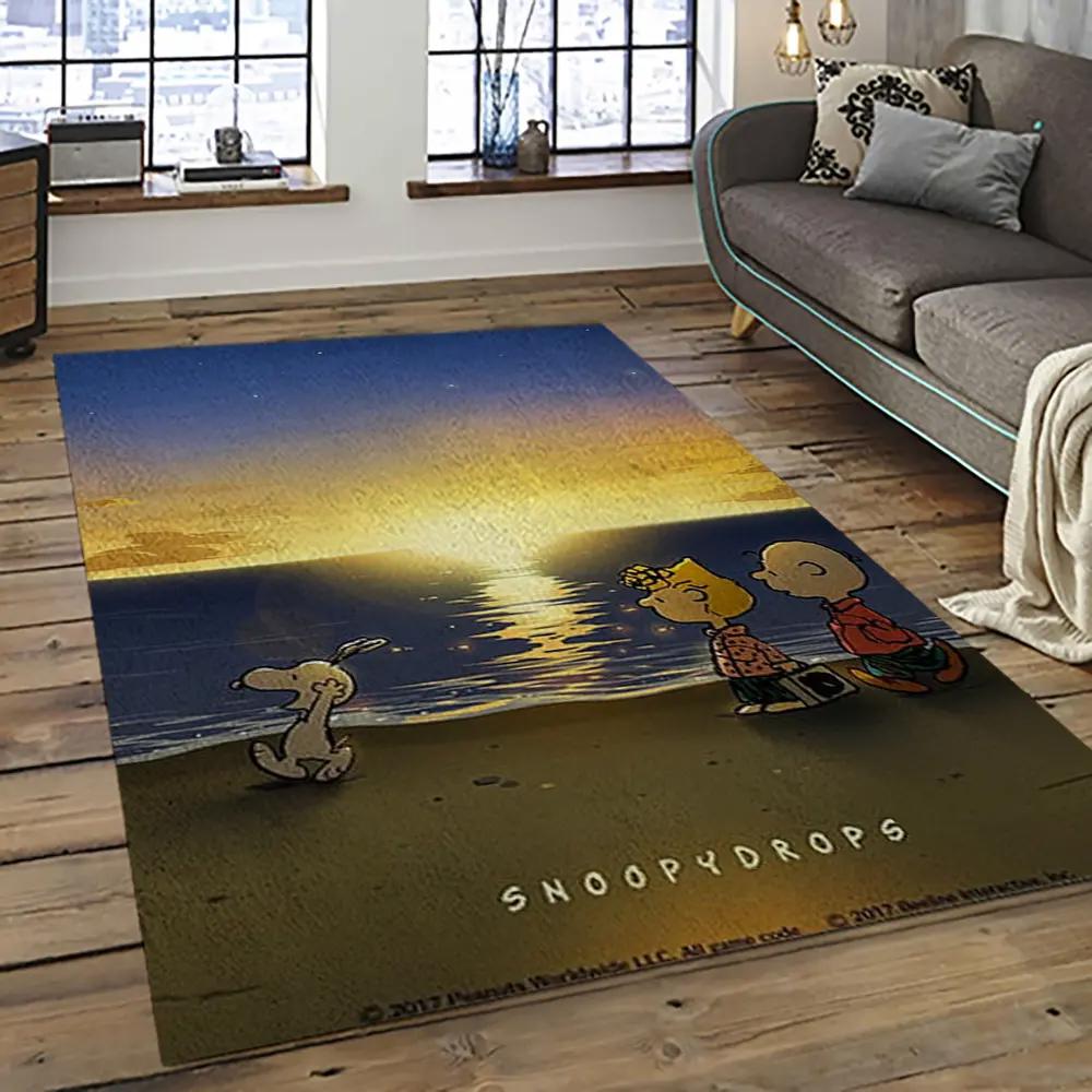 Snoopy cartoon movie carpet rectangle area rug for living room bedroom decor snp19 Rectangle Rug
