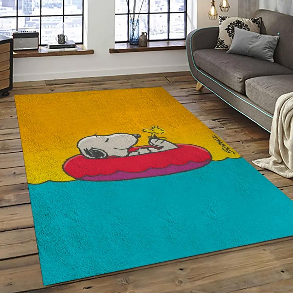 Snoopy cartoon movie carpet rectangle area rug for living room bedroom decor snp68 Rectangle Rug