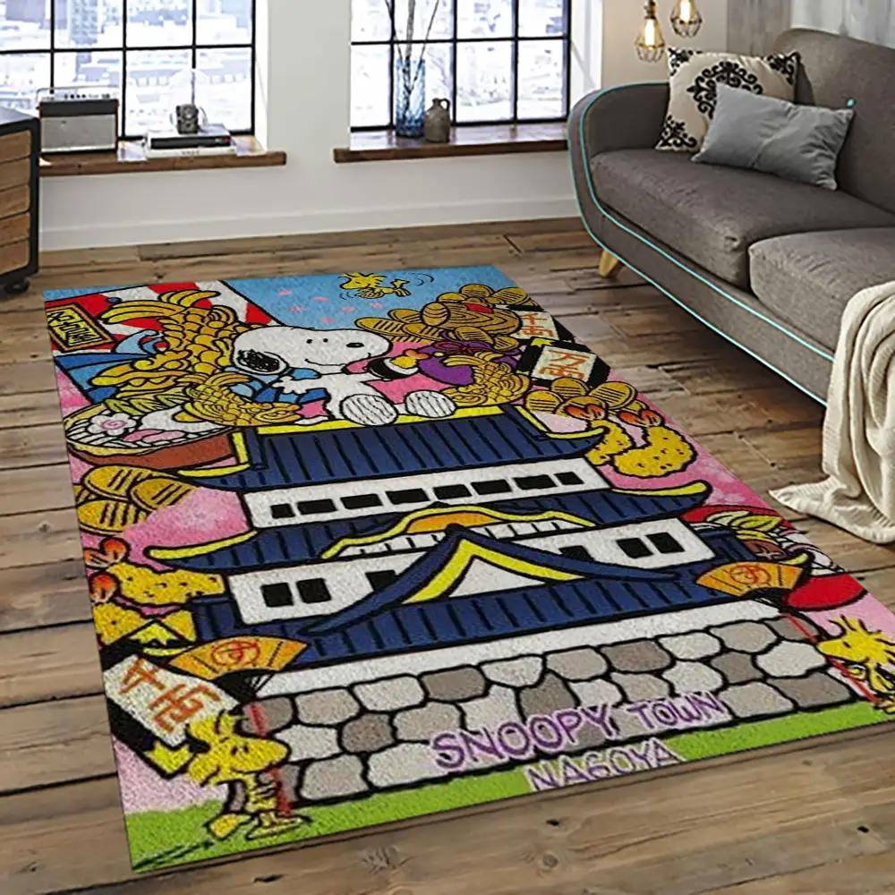 Snoopy cartoon movie carpet rectangle area rug for living room bedroom decor snp80 Rectangle Rug