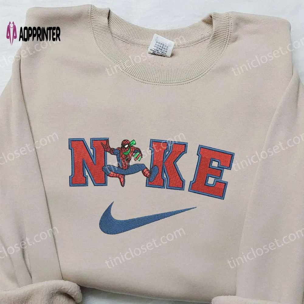 Spider-man xmas x nike embroidered sweatshirt – best family christmas gift Embroidered Shirt
