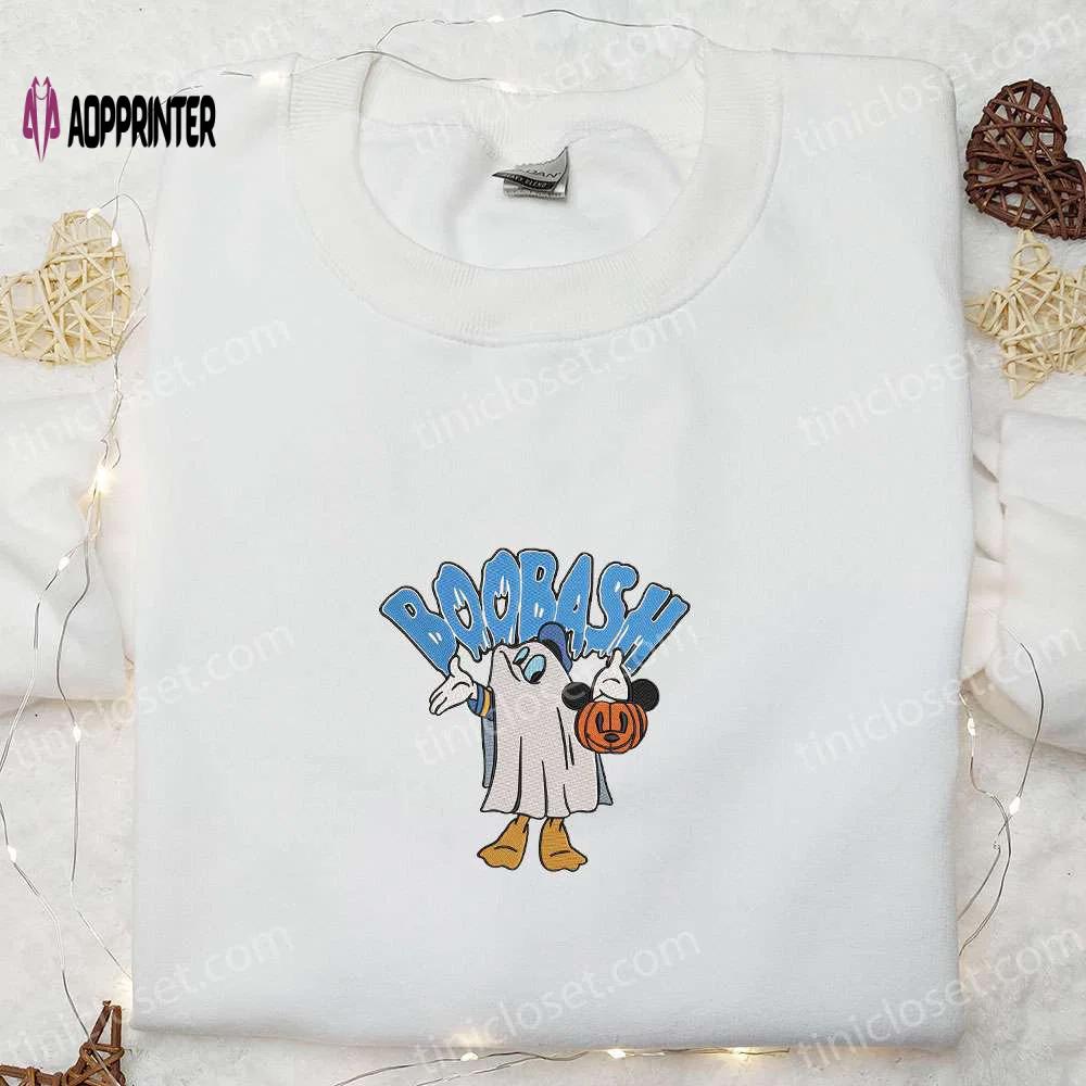 Spooky embroidered hoodie: boobash duck ghost pumpkin sweatshirt cool halloween t-shirt Embroidered Shirt