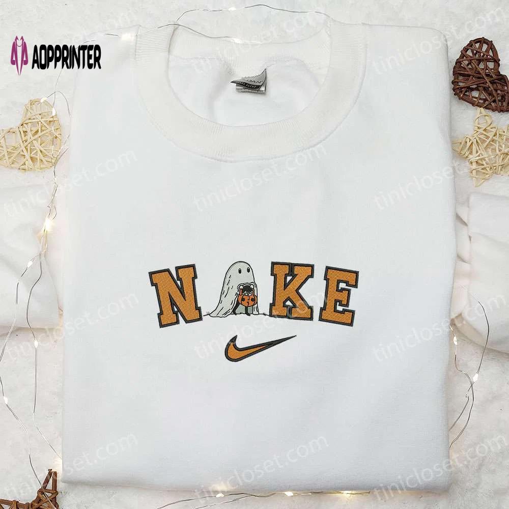 Spooky style: nike x ghost pumpkin halloween hoodie t-shirt & sweatshirt Embroidered Shirt