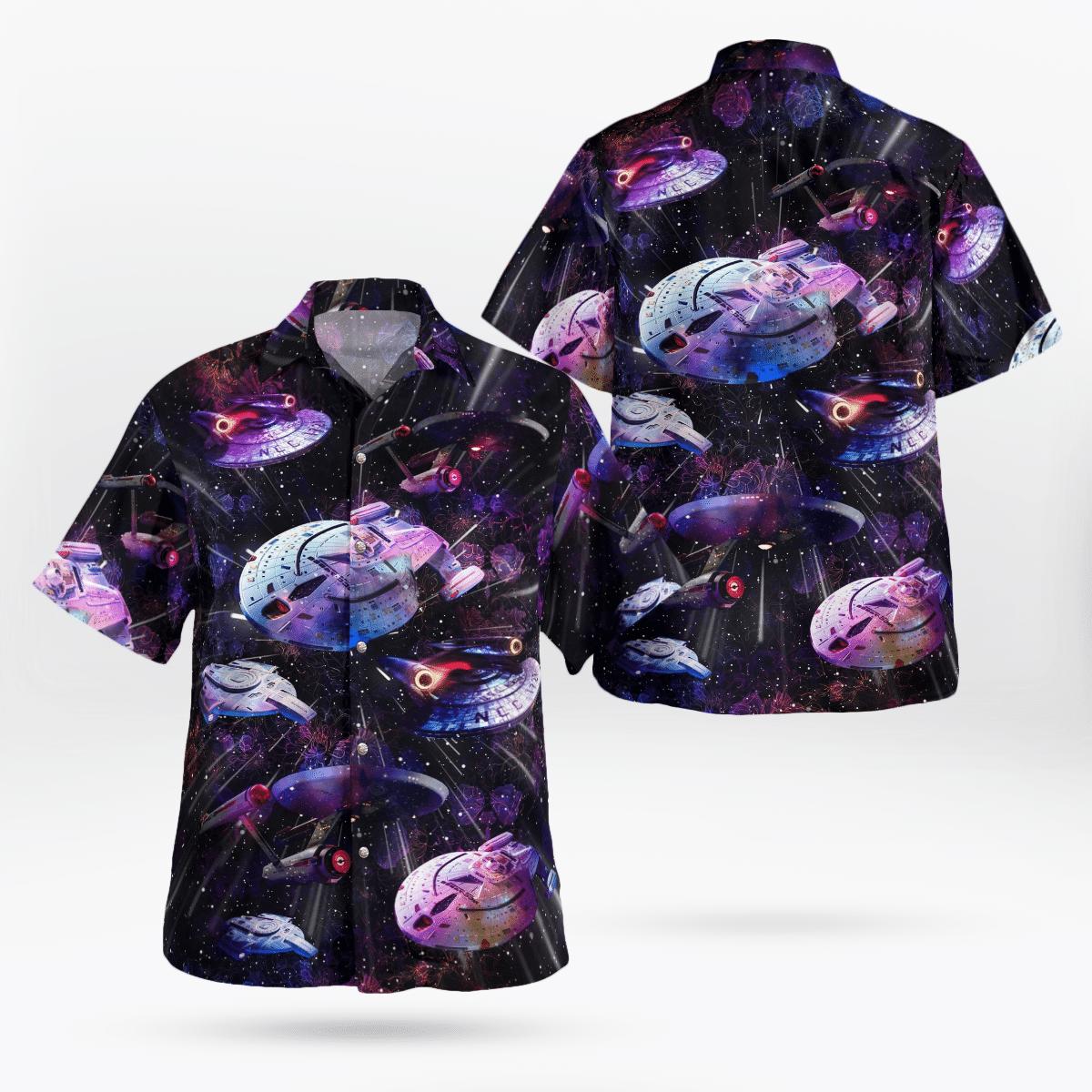 St starships star trek hawaiian shirt Hawaii Shirt Shorts & Flip Flops