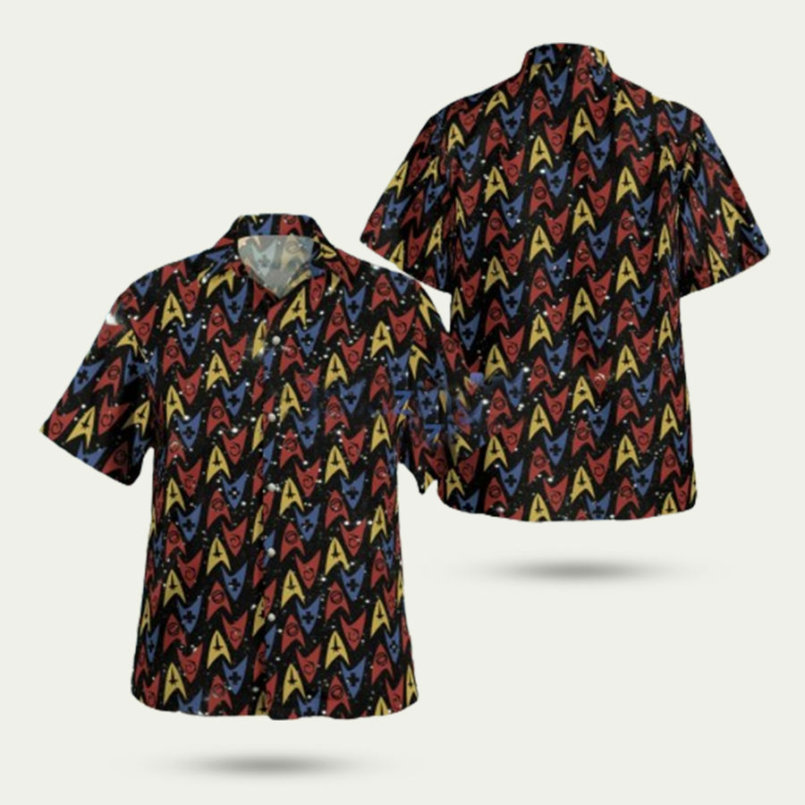 Star trek multi logo hawaiian shirt Hawaii Shirt Shorts & Flip Flops