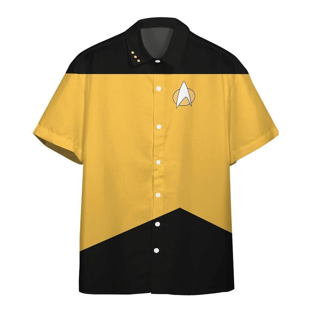 Star trek the next generation yellow uniform custom hawaii shirt Hawaii Shirt Shorts & Flip Flops