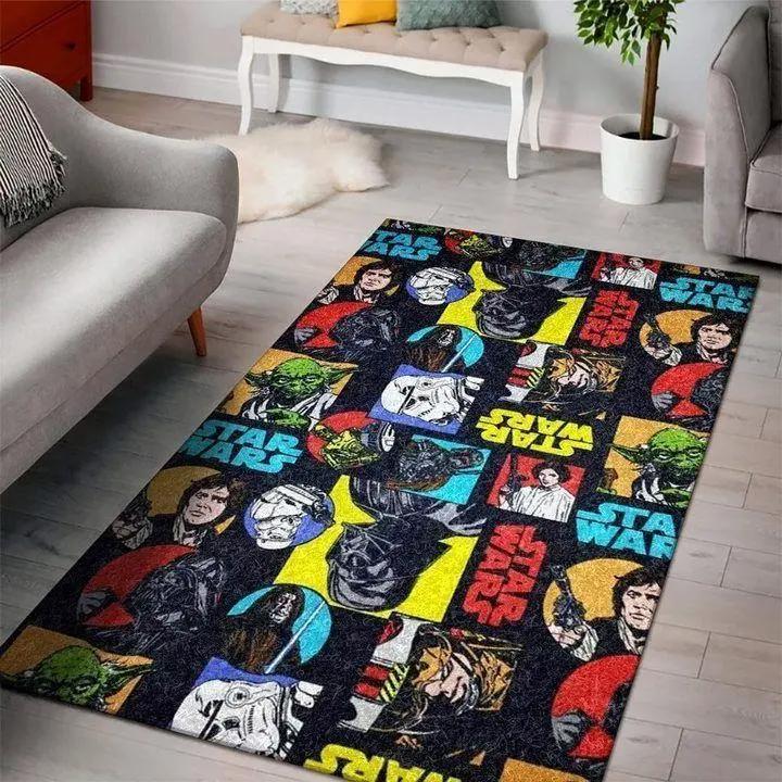 Star wars movie cartoon style area rug living room rug home decor 20030435 Rectangle Rug