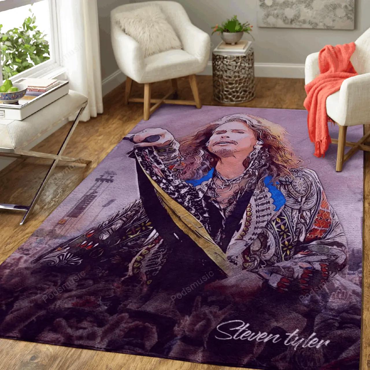 Steven tyler vocalist music art for fans area rug living room carpet rug regtangle carpet floor decor home decor Rectangle Rug