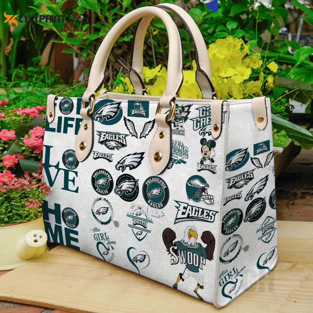 Stylish philadelphia eagles leather hand bag gift for women’s day – perfect women s day gift 3811 Women Leather Hand Bag