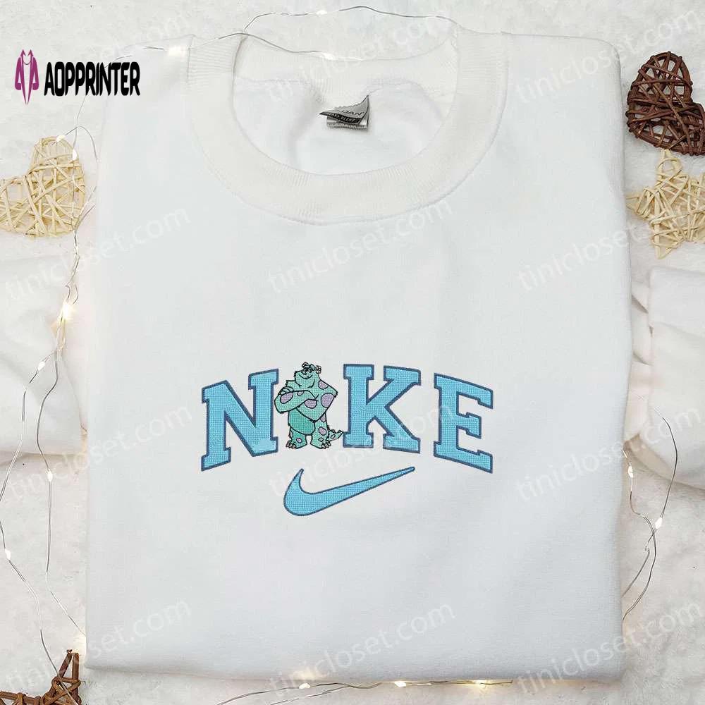 Sullivan x nike cartoon embroidered hoodie & disney characters shirt: best family gift ideas Embroidered Shirt