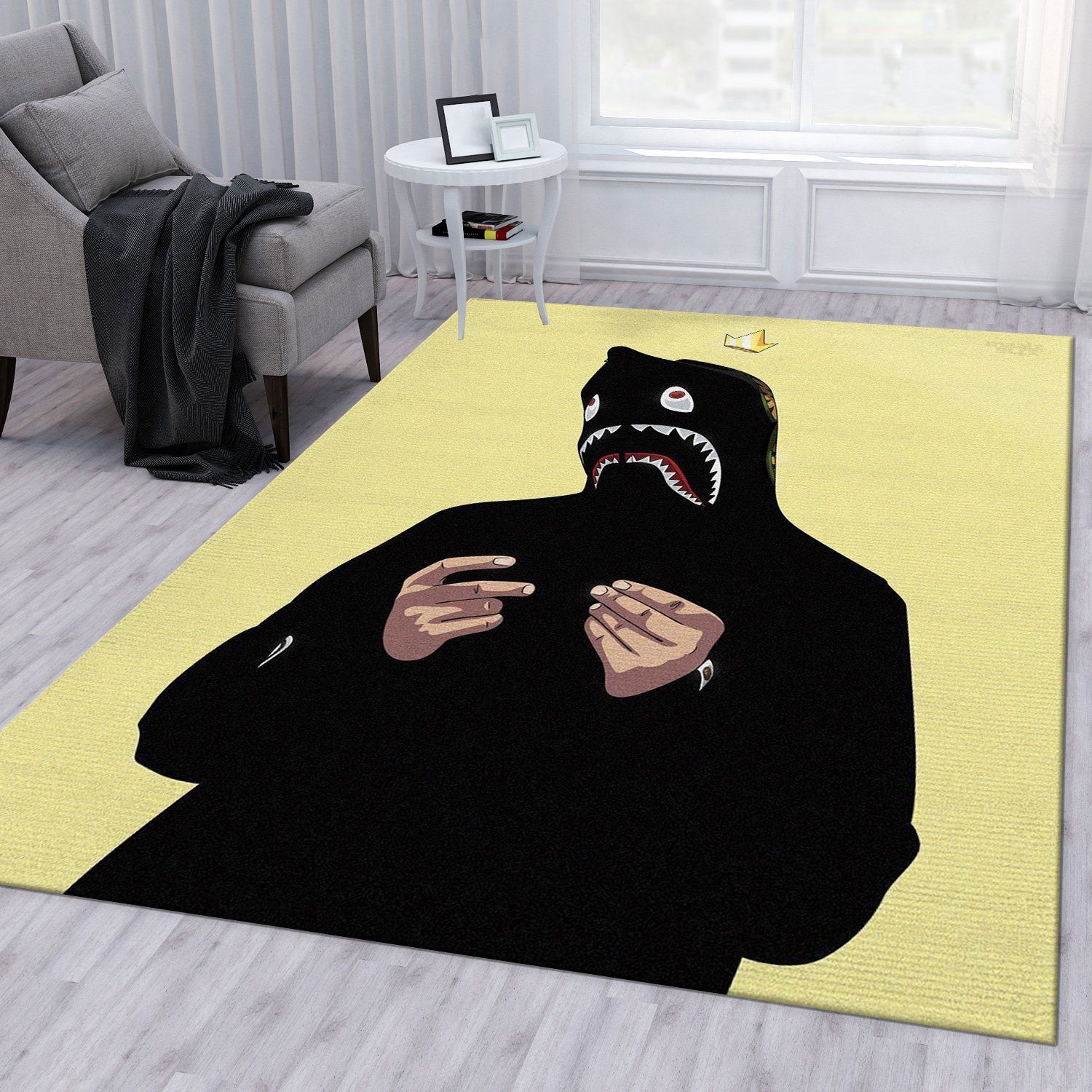 Supreme bape logo type 601. Upgrade Your Living Room with Luxury Home Decor: Area Carpets, Floor Decor, Door Mats, and Hot Gift Items with style a High-End Fashion Brand Rectangle Rug