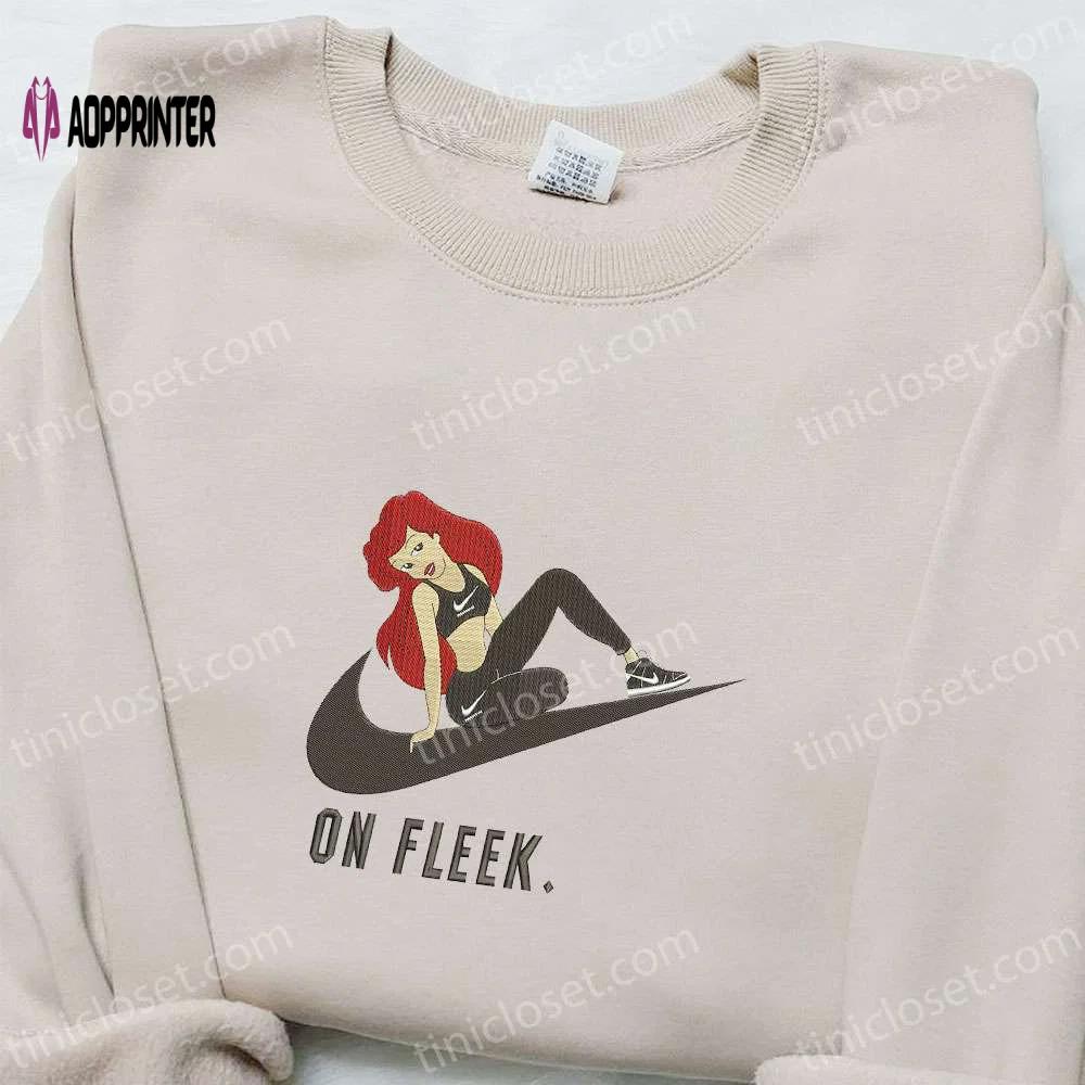 Sza toon x swoosh cartoon hoodie: nike inspired embroidered shirt best family gift ideas Embroidered Shirt