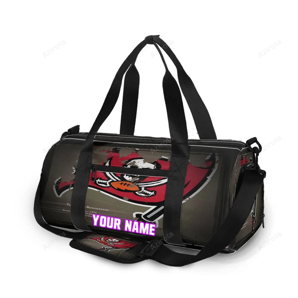 Tampa bay buccaneers emblem v19 personalized name travel bag gym bag 2513 Travel Bag