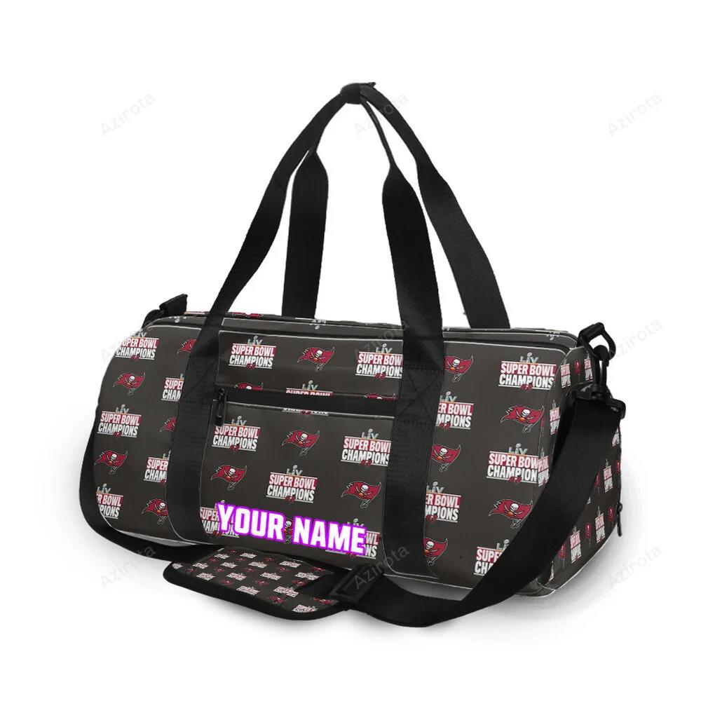 Tampa bay buccaneers super bowl champions v36 personalized name travel bag gym bag 2614 Travel Bag
