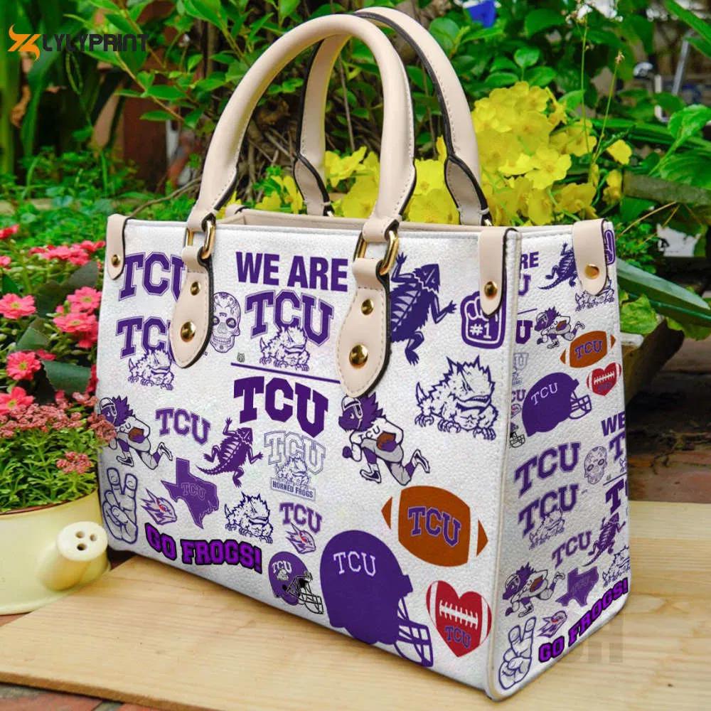 Tcu horned frogs leather handbag for women gift 2380 Women Leather Hand Bag