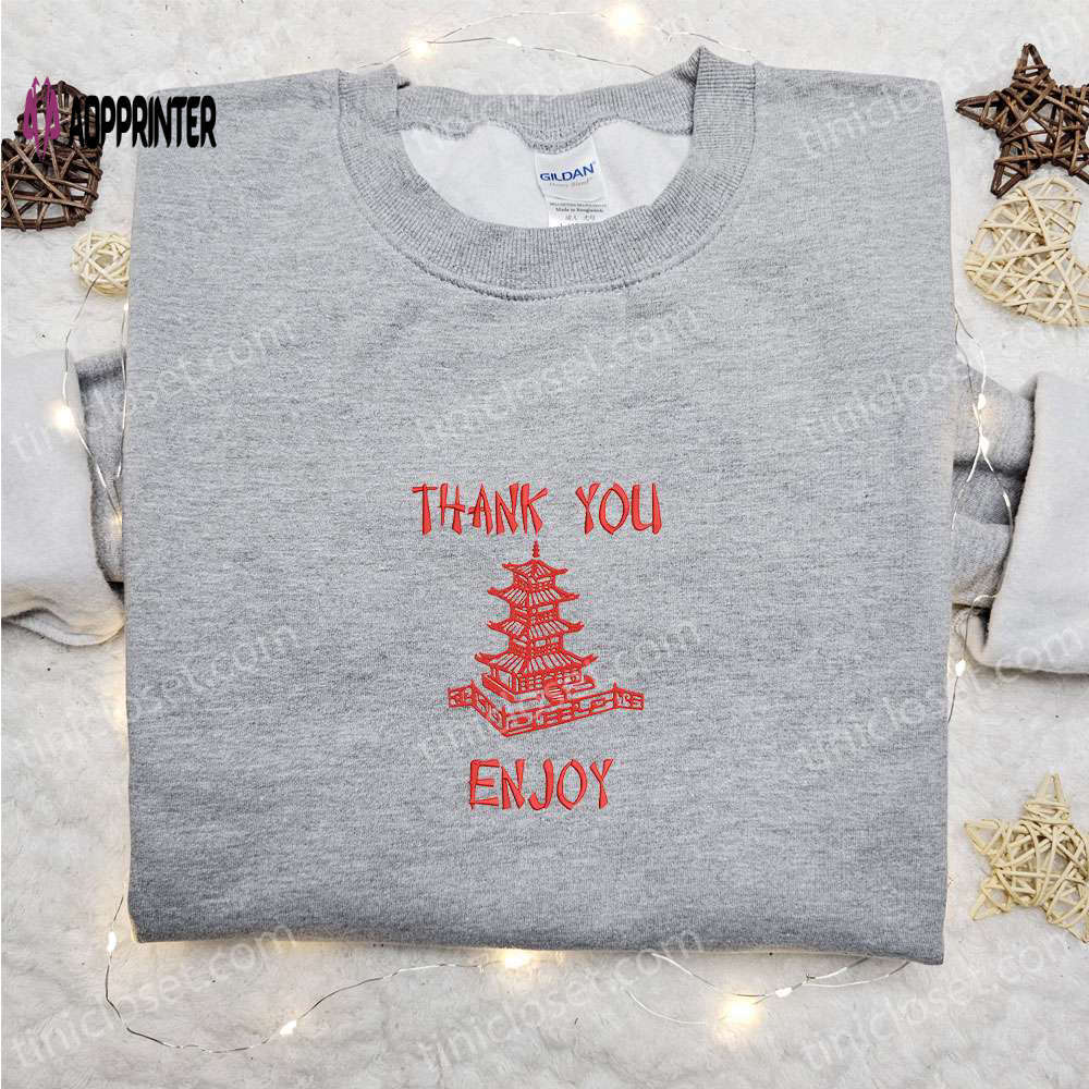 Temple embroidered shirt & custom sweatshirt: perfect gift ideas for thank you enjoy moments Embroidered Shirt